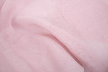 Sheer GAUZE linen fabric -  crepe pink - 167SH