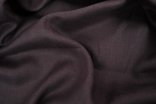 Herringbone - dark grey - linen fabric - 795H
