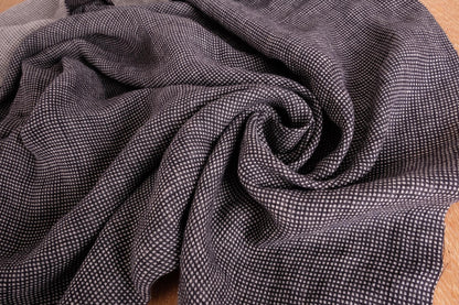 Black pin dot - double sided linen fabric - 816D