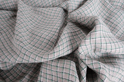 Greed grey squares - linen fabric - 230gsm - 821SH