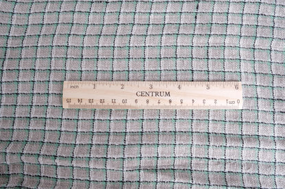 Greed grey squares - linen fabric - 230gsm - 821SH