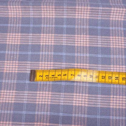 Grey - pink checked twill -  9951P