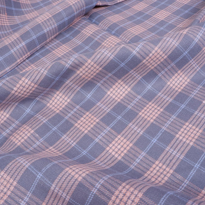 Grey - pink checked twill -  9951P