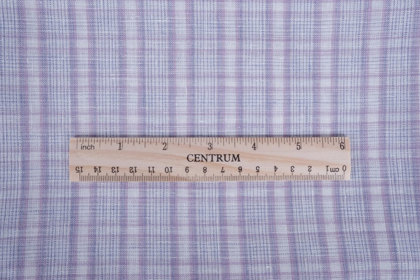 Check - purple white - linen fabric - 633L