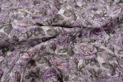 Floral dark rose - print  - 9498P