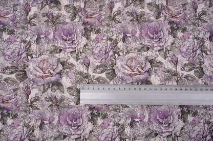 Floral dark rose - print  - 9498P