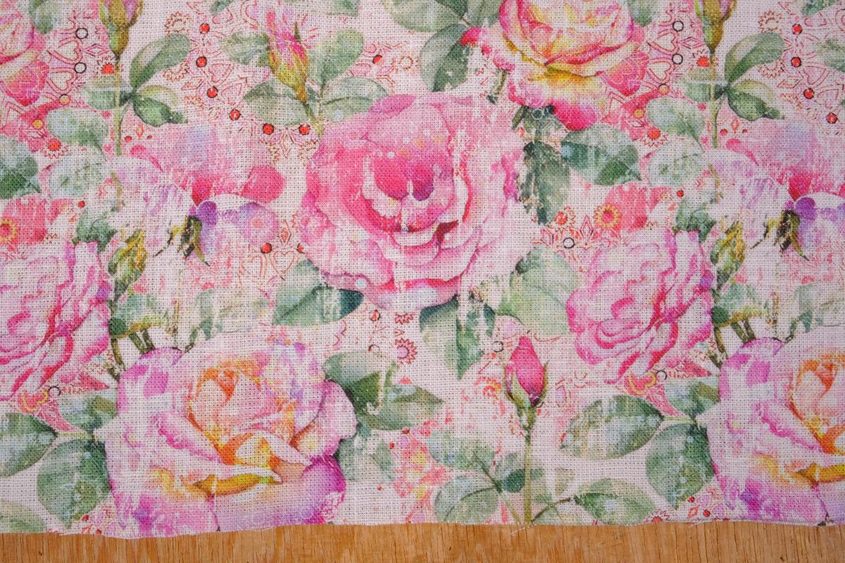 Floral pink roses - print  - 9573P