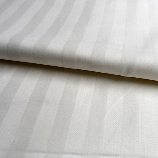 Broken twill - white striped - linen fabric - 207H