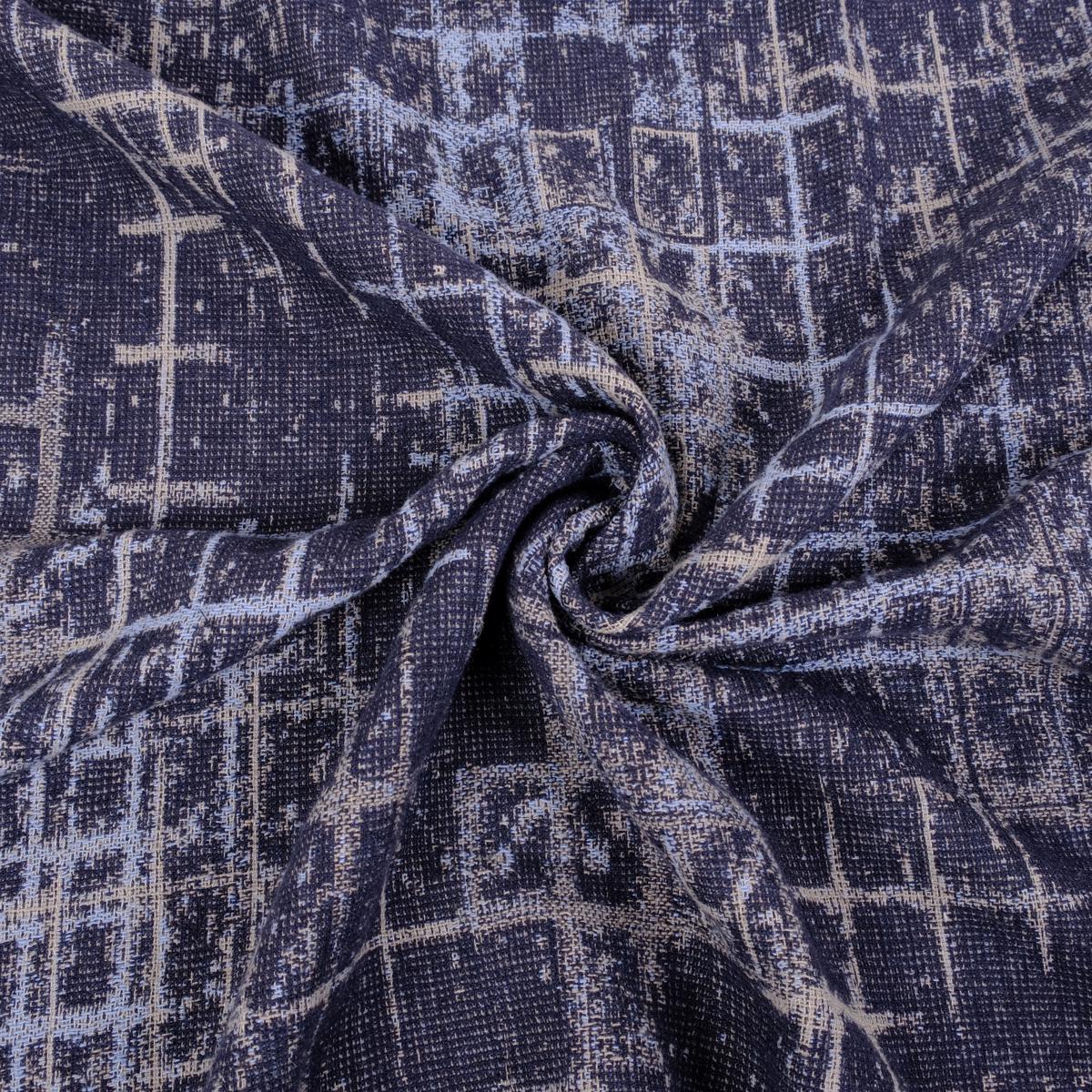 double sided linen fabric - "vintage pattern" - 442RA