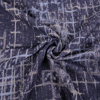 double sided linen fabric - "vintage pattern" - 442RA