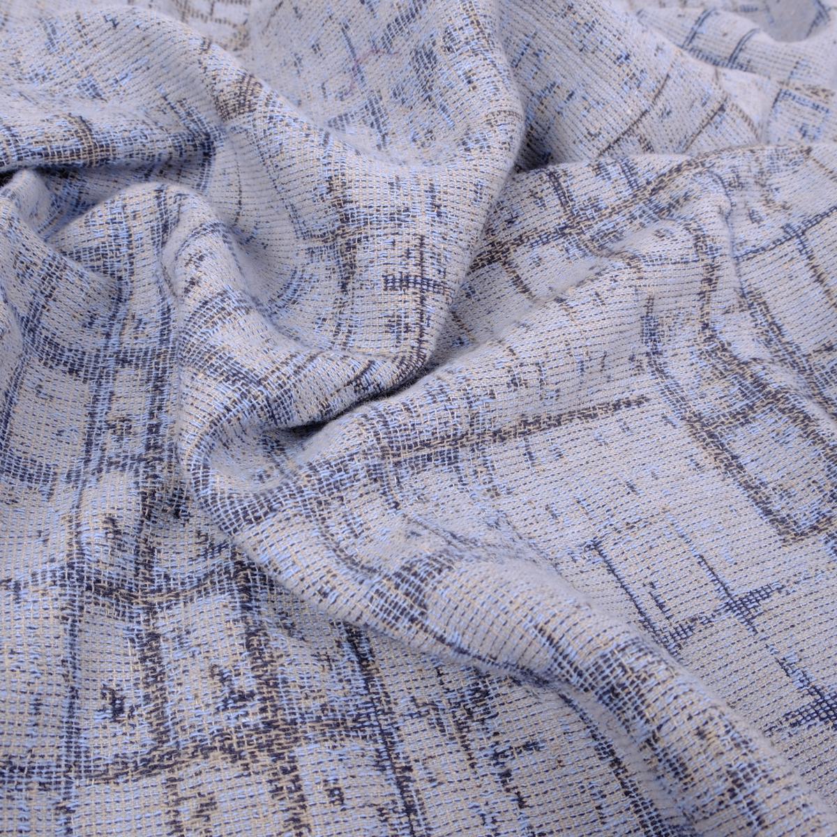 double sided linen fabric - "vintage pattern" - 442RA