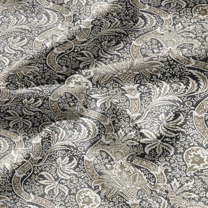 100% LINEN Fabric William Morris Indian print - Modern vintage botanical - hVictorian Art Craft  3142