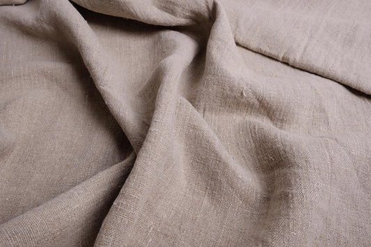 240gsm natur - heavy linen fabric - washed-  016W