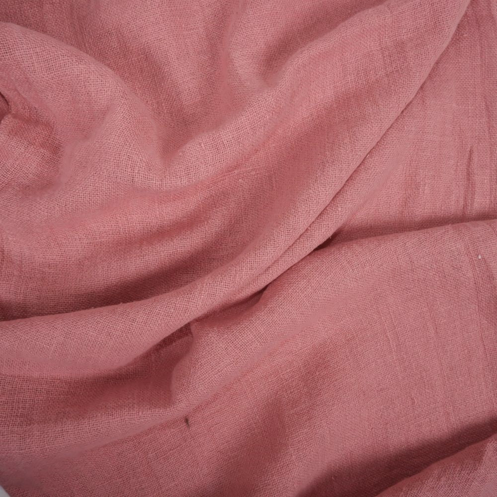 Fluffy  linen fabric - salmon pink- 6336SH