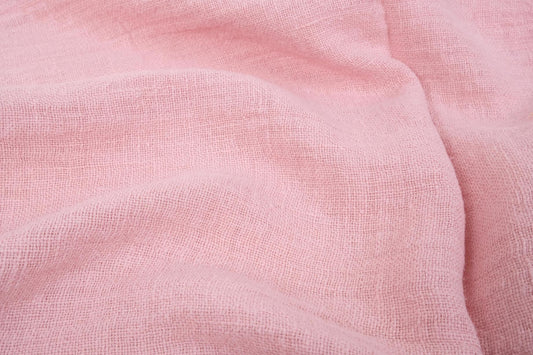Fluffy  linen fabric - pale pink- 6498SH