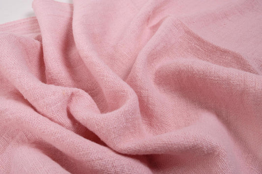 Fluffy  linen fabric - pale pink- 6498SH