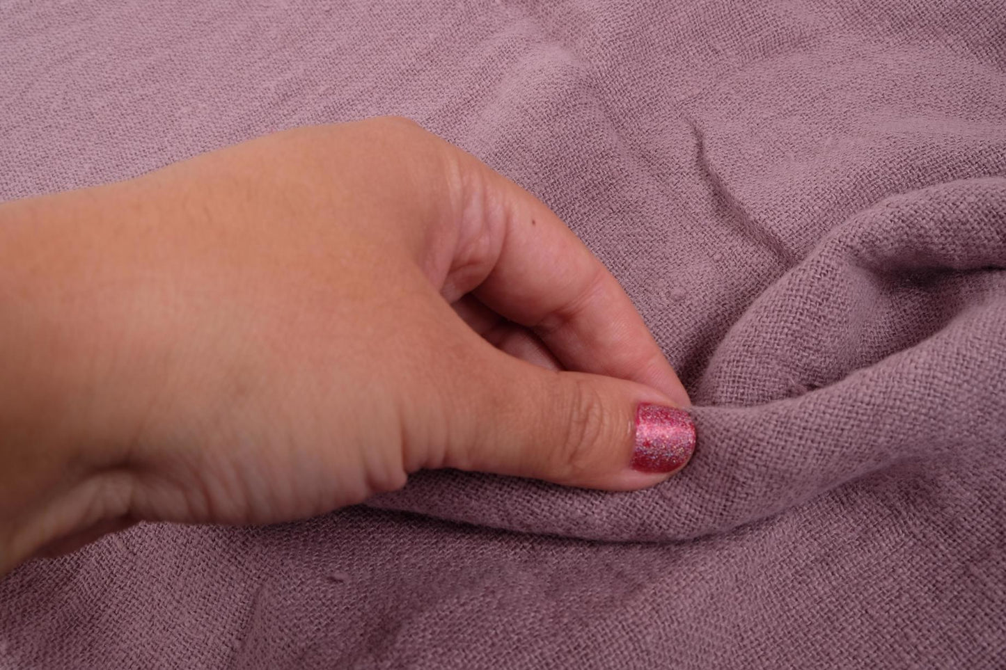 Fluffy  linen fabric - cashmere rose - 6345SH
