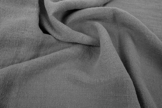 Fluffy linen fabric grey 6445SH