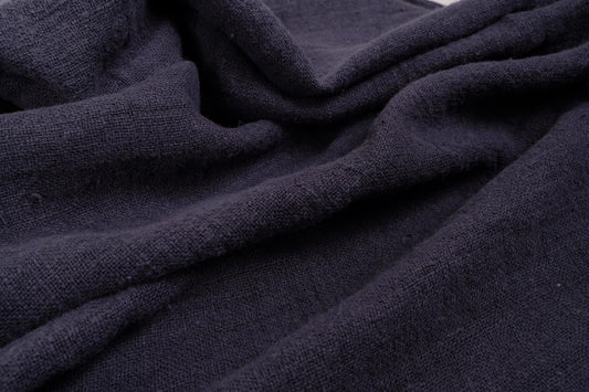 Fluffy  linen fabric - muddy purple- 6325SH