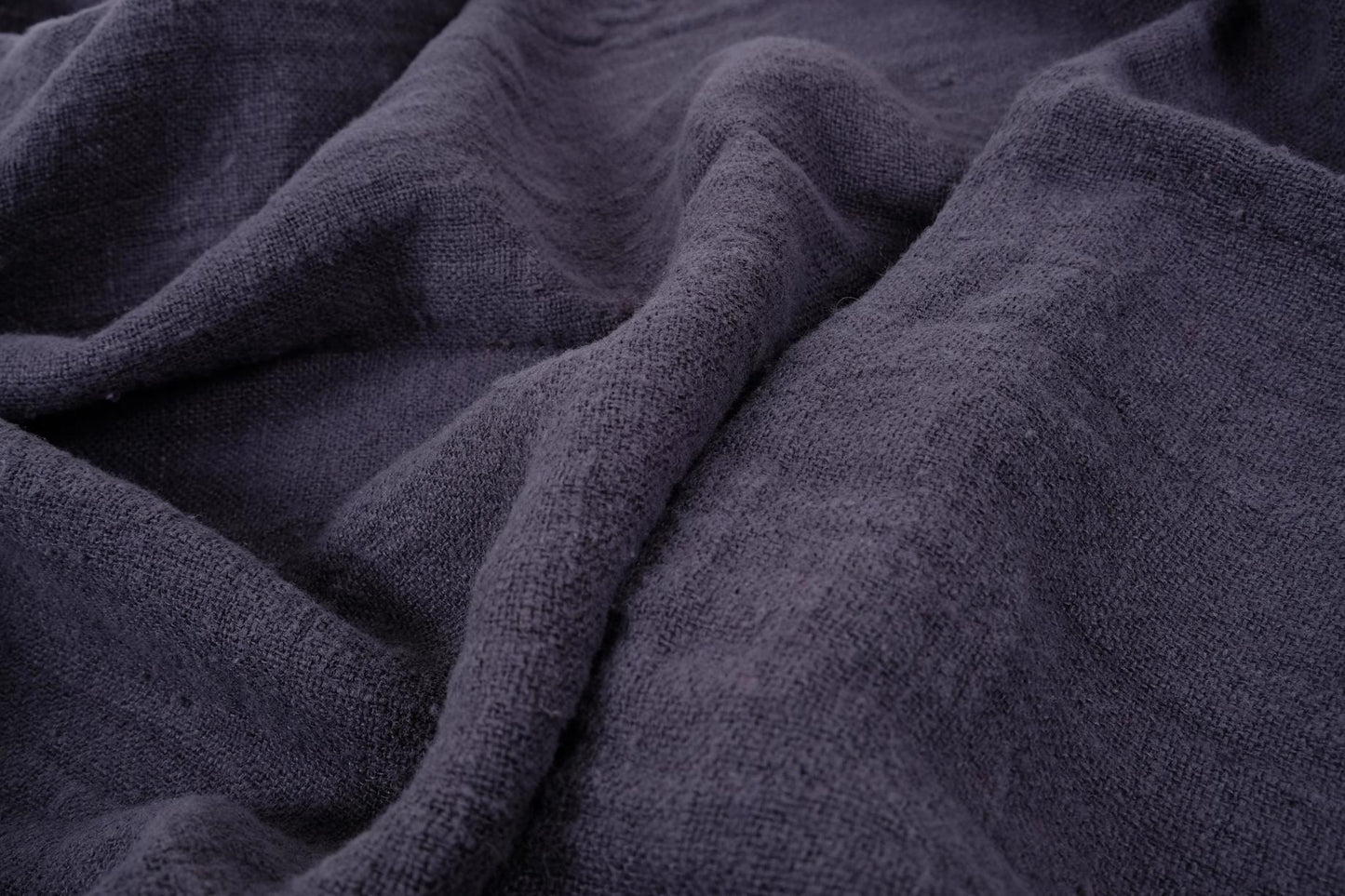 Fluffy  linen fabric - muddy purple- 6325SH