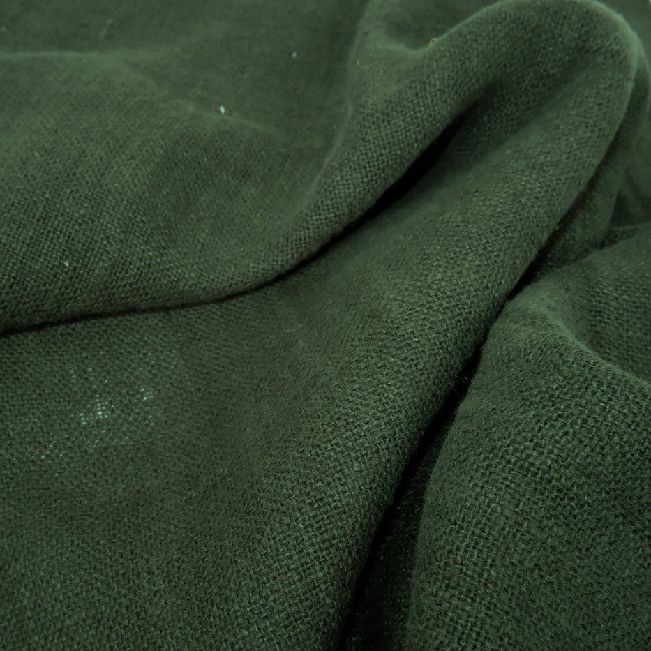 Fluffy  linen fabric - forest green - 6303SH