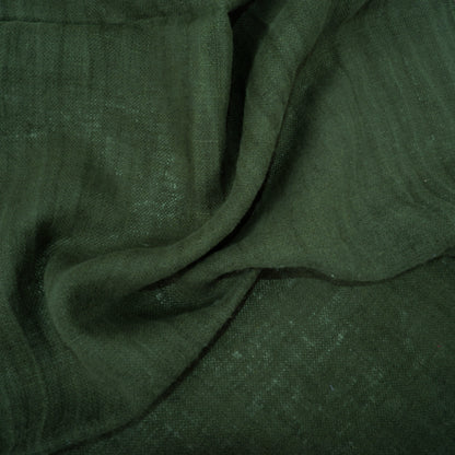 Fluffy  linen fabric - forest green - 6303SH