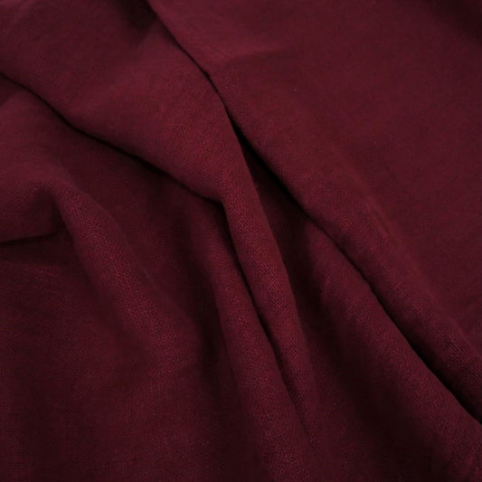 Fluffy  linen fabric - dark red - 6311SH