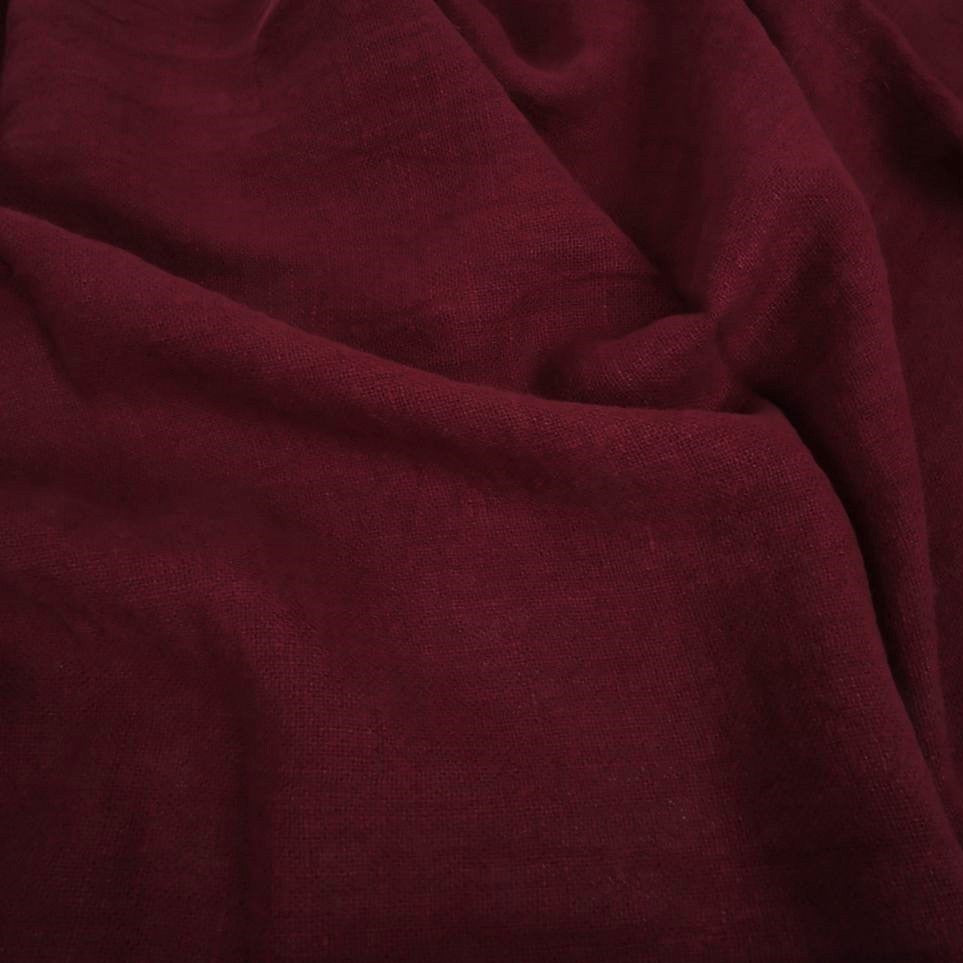 Fluffy  linen fabric - dark red - 6311SH