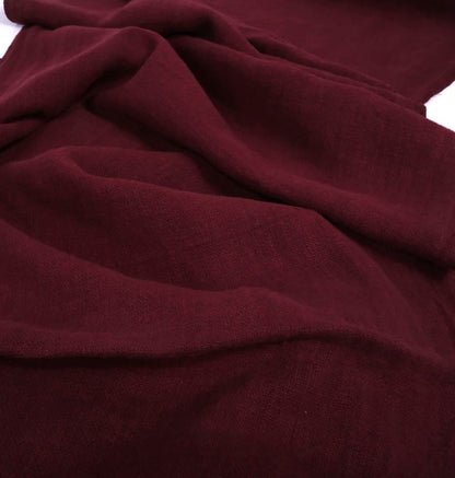 Fluffy  linen fabric - dark red - 6311SH