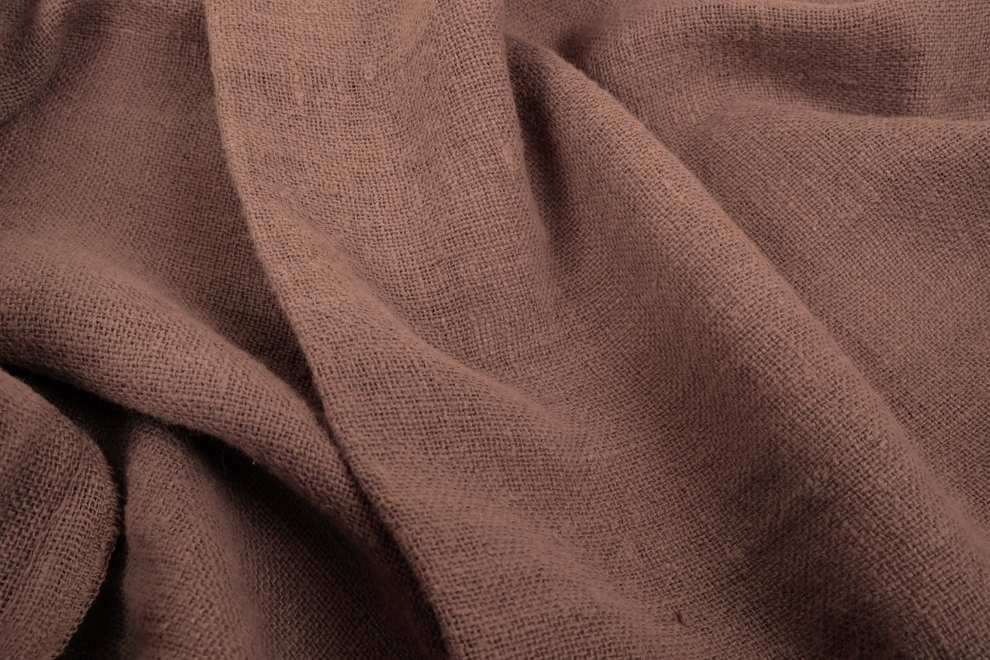 Fluffy  linen fabric - earthy brown - 6319SH