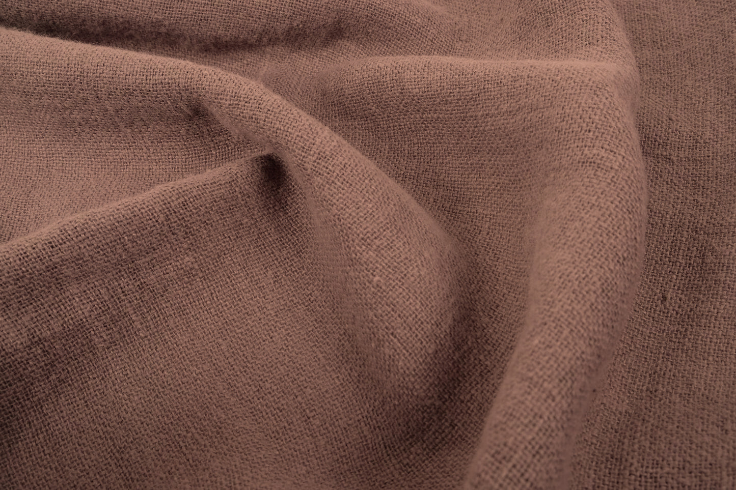 Fluffy  linen fabric - earthy brown - 6319SH