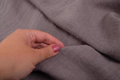 Fluffy  linen fabric - dune brown- 6323SH