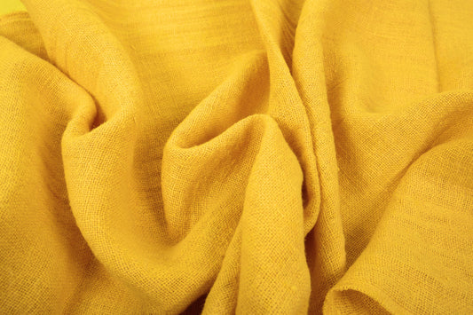 Fluffy  linen fabric - sunflower yellow - 6304SH