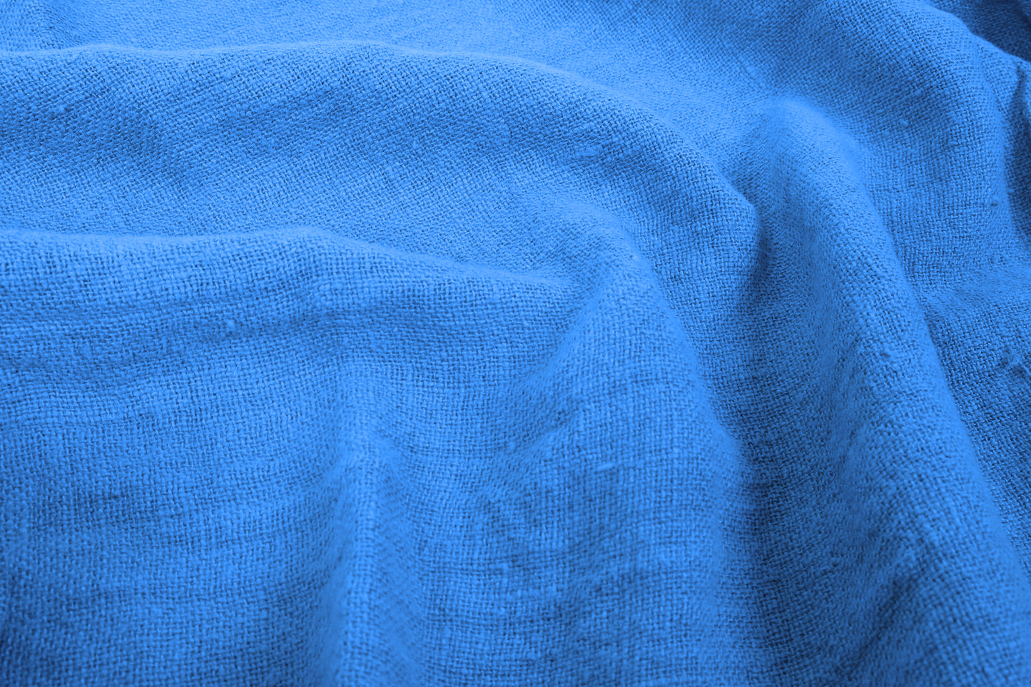 Fluffy  linen fabric - turquoise - 6301SH