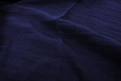 Fluffy  linen fabric - navy blue - 6309SH