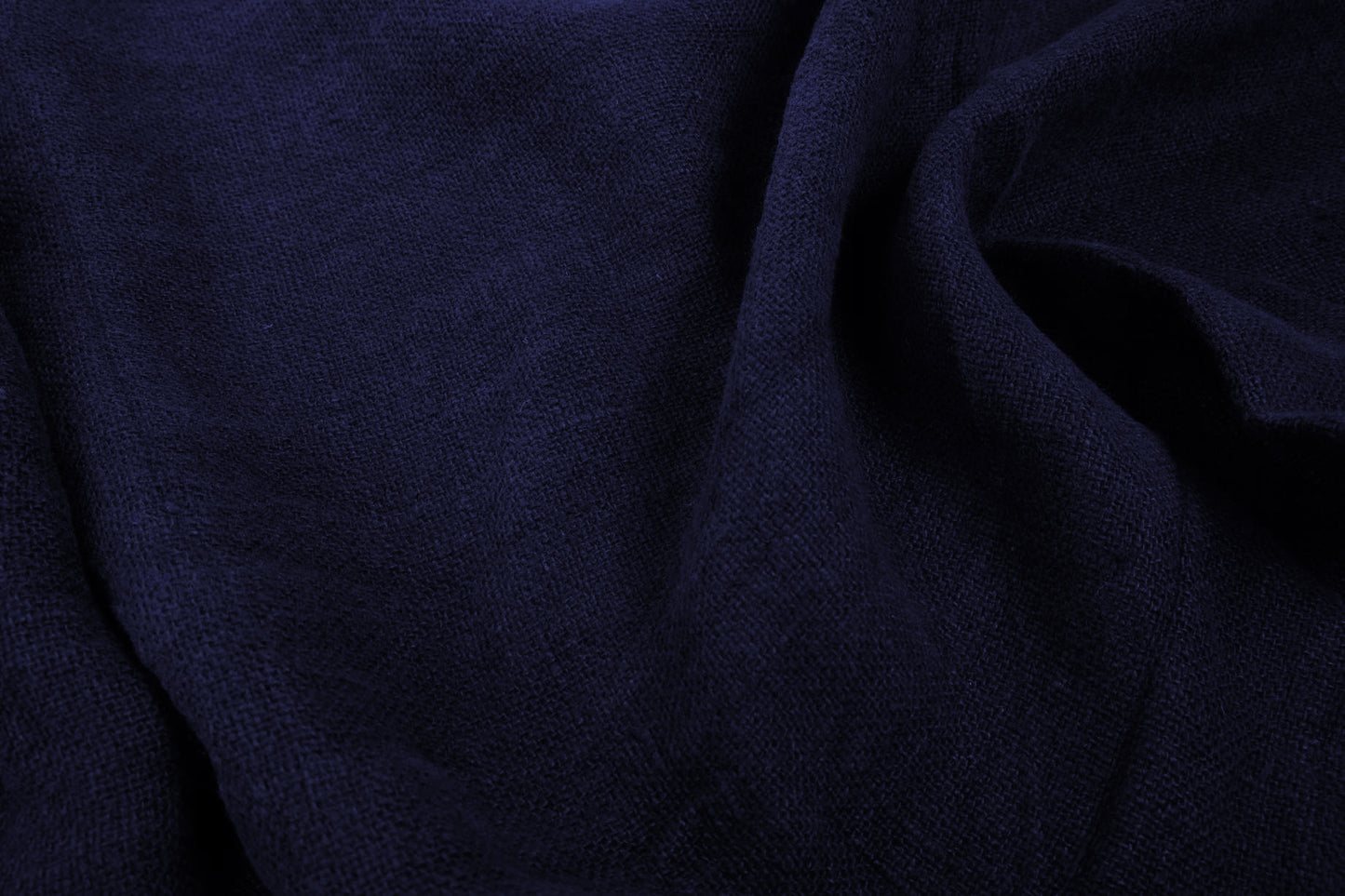 Fluffy  linen fabric - navy blue - 6309SH