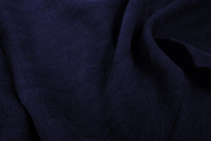 Fluffy  linen fabric - navy blue - 6309SH