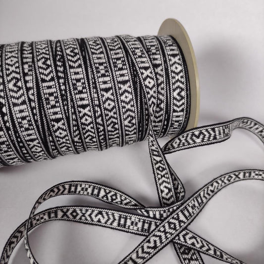 Allmoge -  Folk art trim - black 10mm
