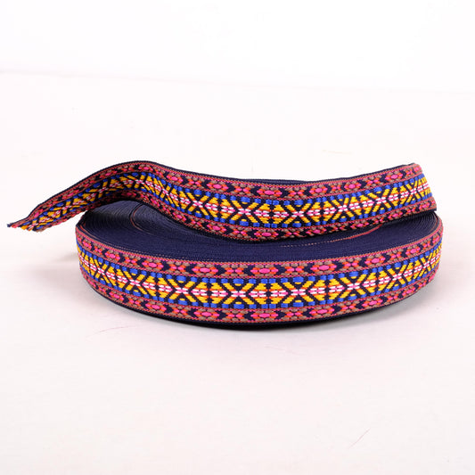 Allmoge -  Folk art trim - multicolor 38mm