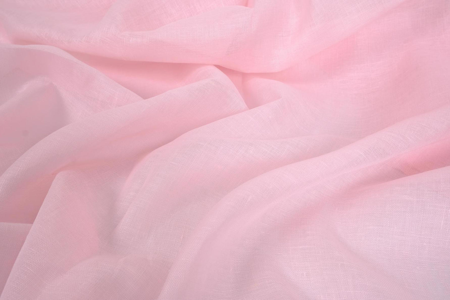 Sheer GAUZE linen fabric -  blush pink - 378SH