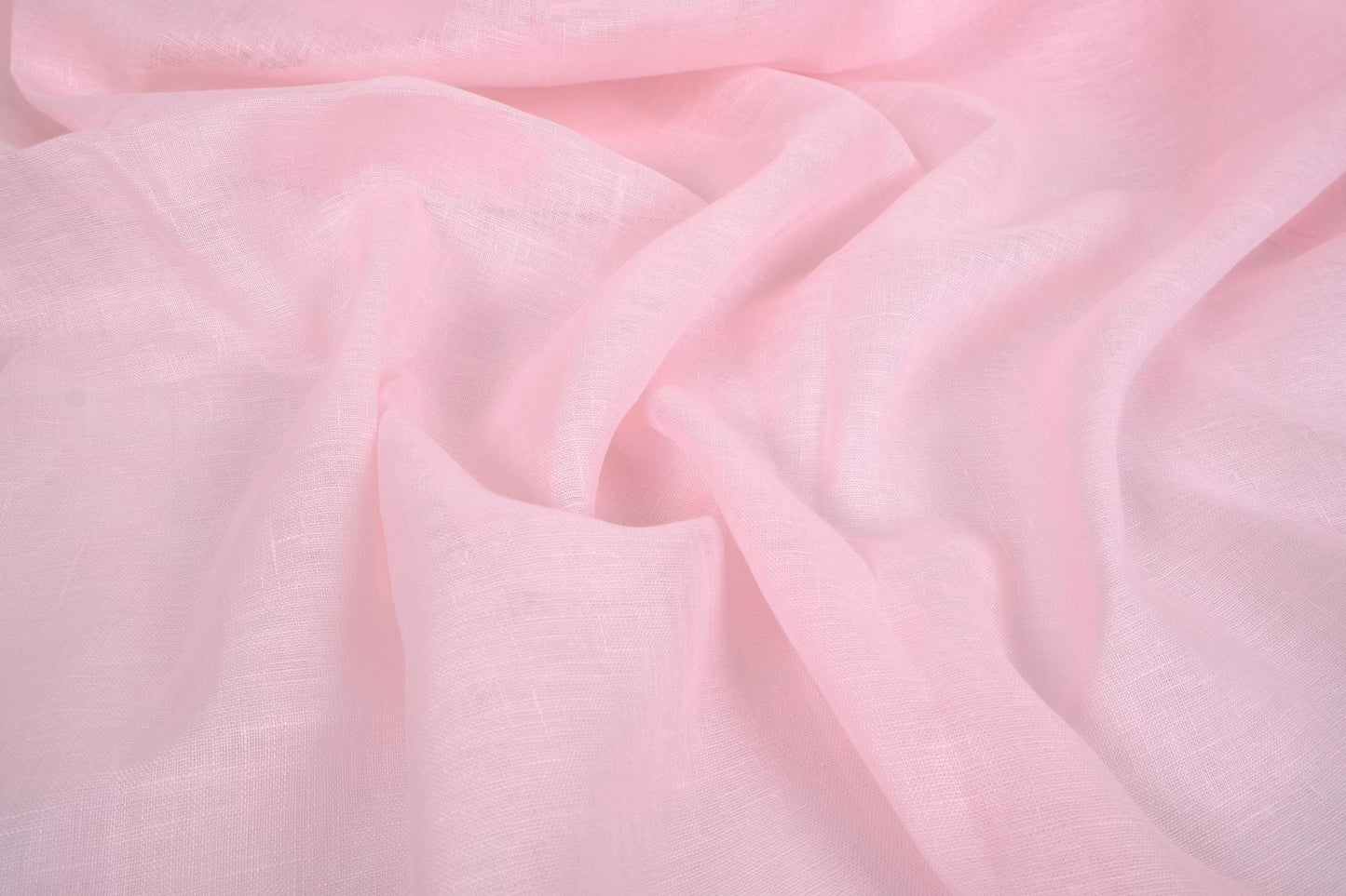 Sheer GAUZE linen fabric -  blush pink - 378SH