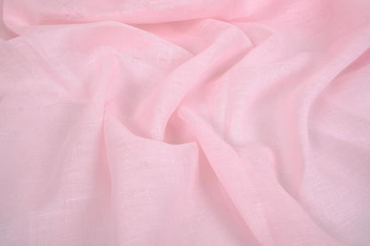 Sheer GAUZE linen fabric -  blush pink - 378SH