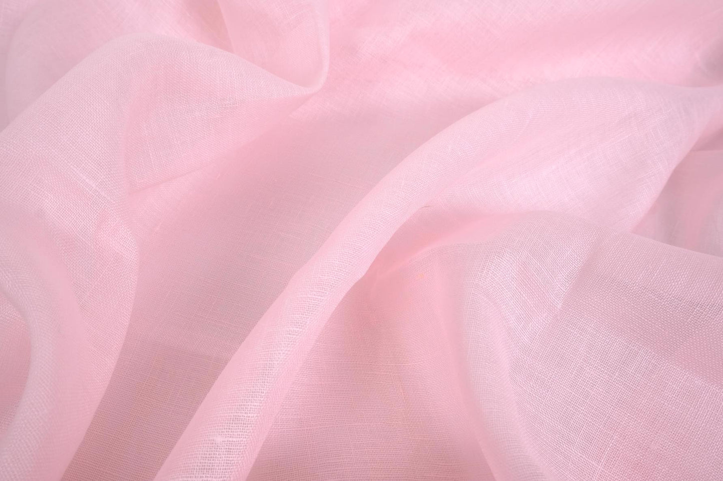 Sheer GAUZE linen fabric -  blush pink - 378SH