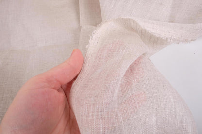 Sheer GAUZE linen fabric -  melange natur - regular - 373SH