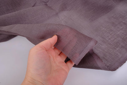 Sheer GAUZE linen fabric -  dark grey - 376SH