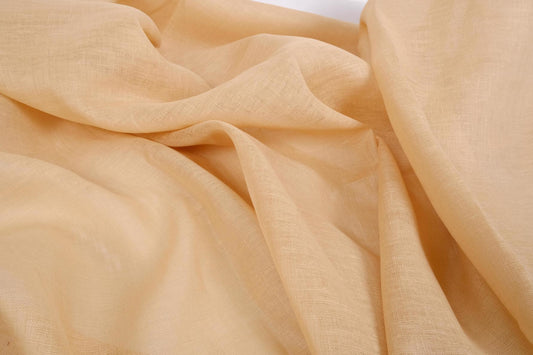 Sheer GAUZE linen fabric -  sand beige - 380SH