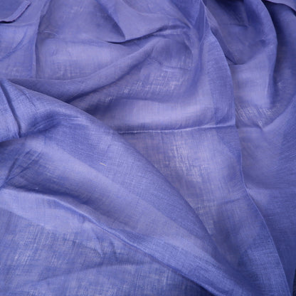 Sheer GAUZE linen fabric -  mist blue- 386SH