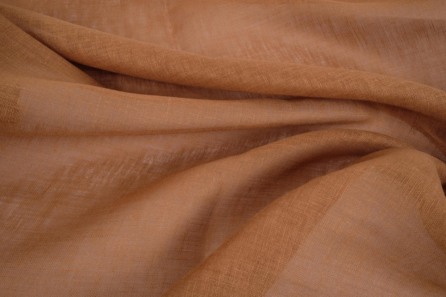 Sheer GAUZE linen fabric -  bronze - 390SH