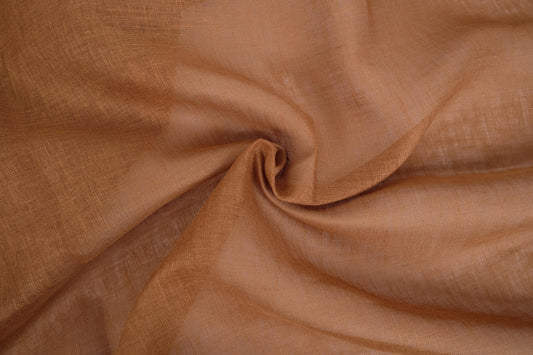 Sheer GAUZE linen fabric -  bronze - 390SH
