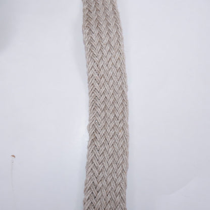 Braided flat linen rope - natur 30mm - 1940G